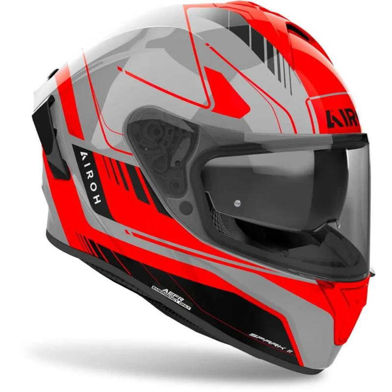 Airoh SPARK 2 CHRONO Full Face Motorcycle Helmet Glossy Orange Popolare