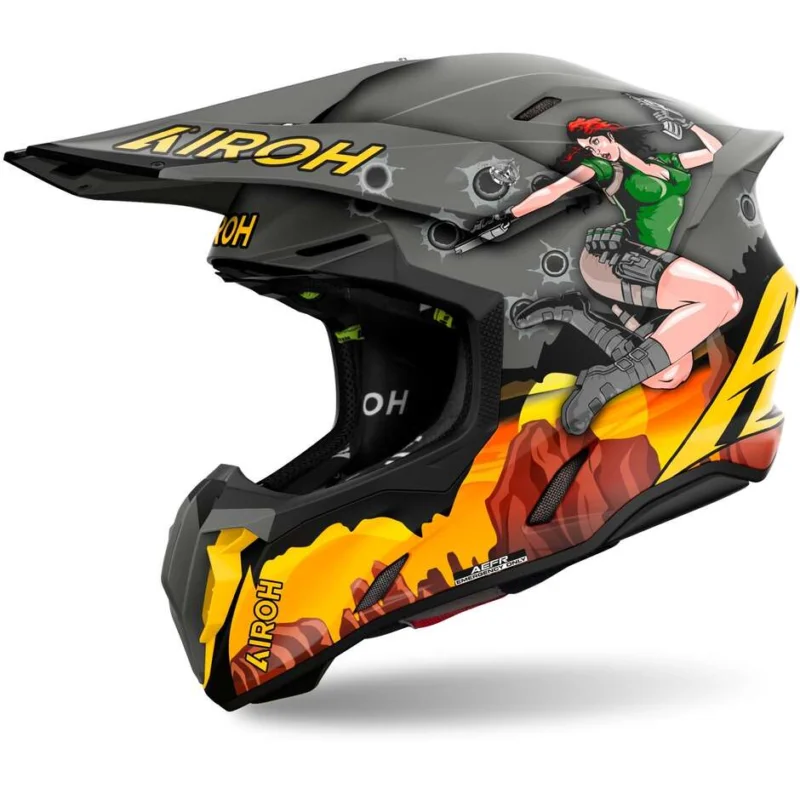 Consegna Rapida Airoh TWIST 3 ADVENTURE Matt Cross Enduro Motorcycle Helmet