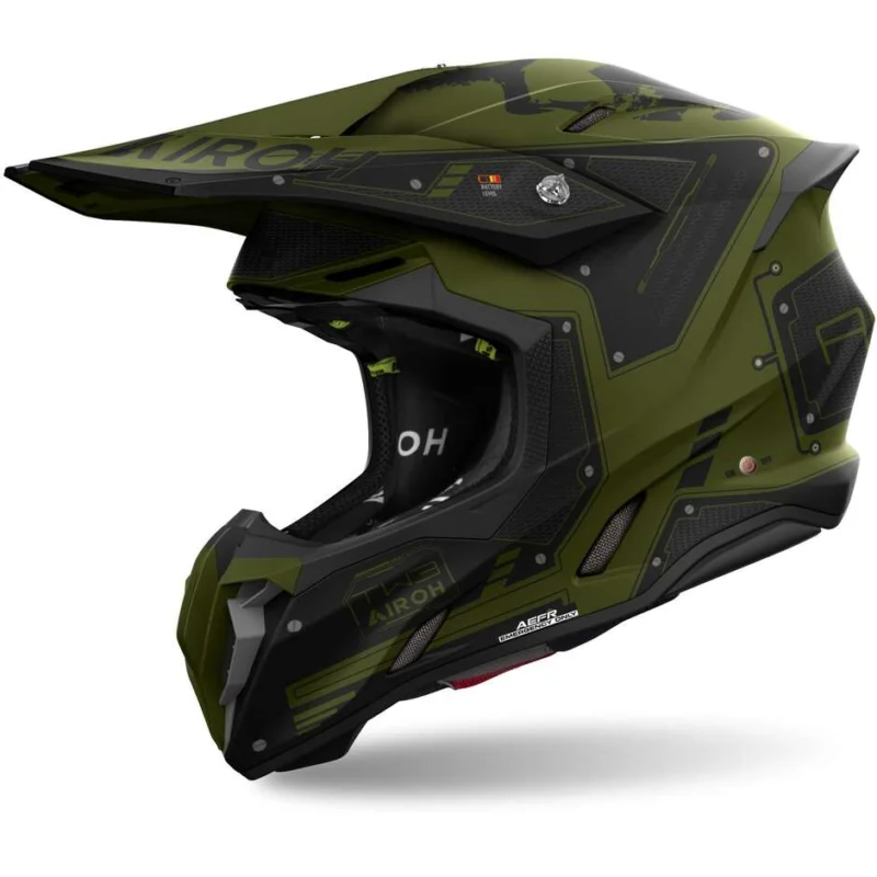 Ultime Pezzi Airoh TWIST 3 MILITARY Matt Cross Enduro Motorcycle Helmet