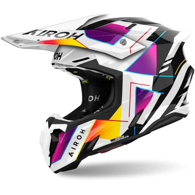 Airoh TWIST 3 RAINBOW Glossy Cross Enduro Motorcycle Helmet Ordina Subito