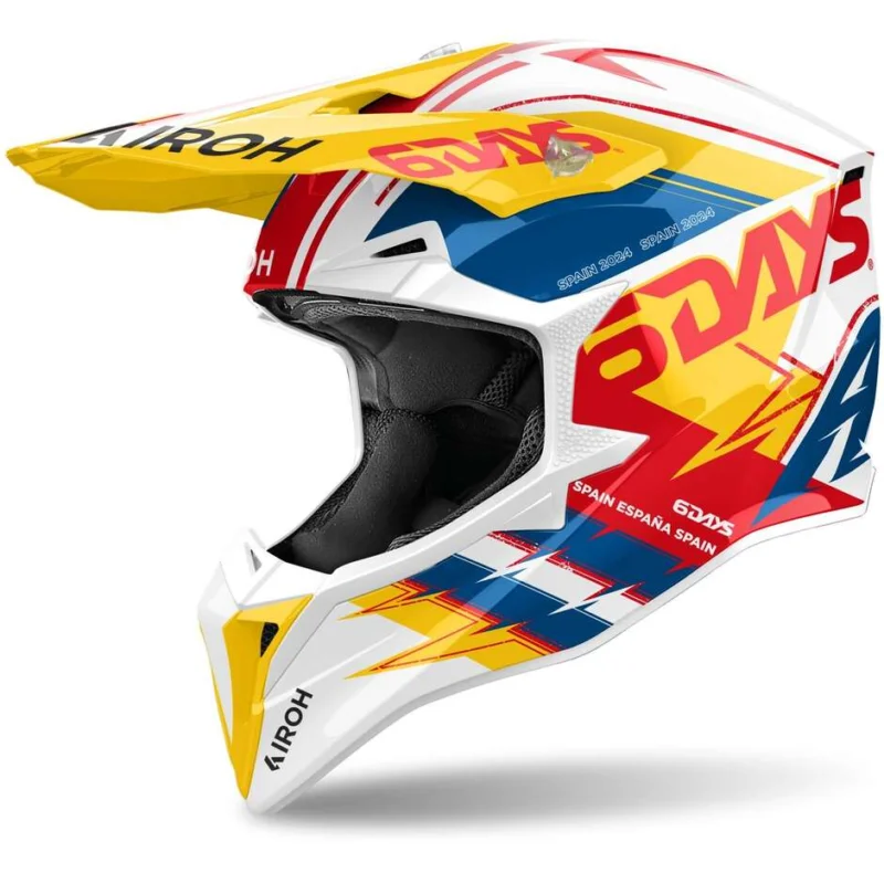 Economico Airoh WRAAAP 6 DAYS Spain 2024 Cross Enduro Motorcycle Helmet