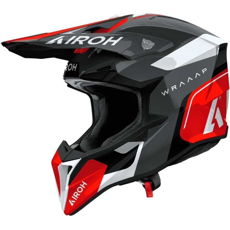 Airoh WRAAAP CONQUER Motocross Enduro Helmet Gloss Red Miglior Prezzo