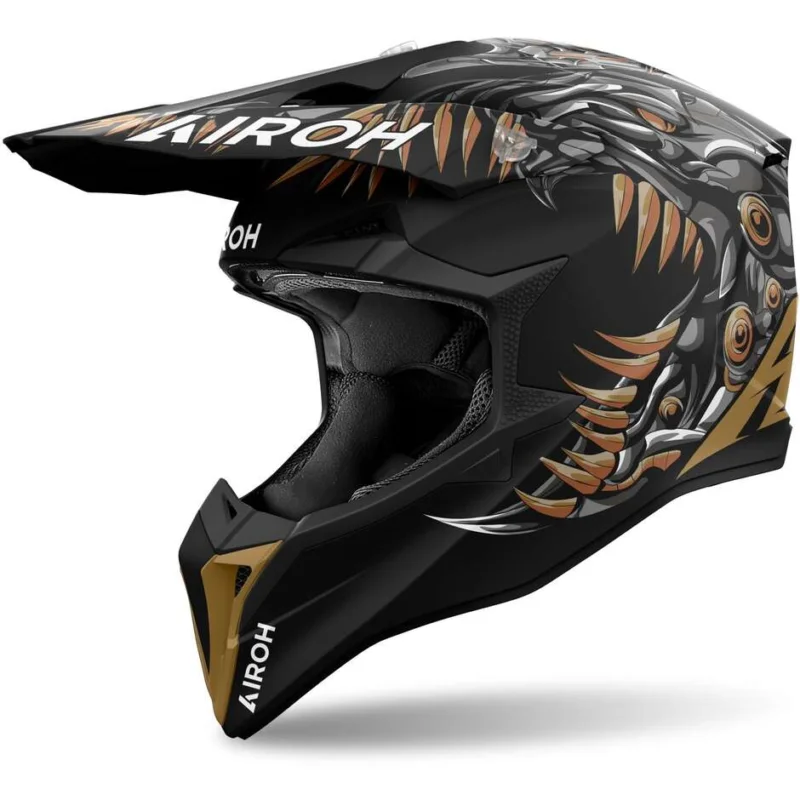 Novità Airoh WRAAAP CYBORG Matt Cross Enduro Motorcycle Helmet