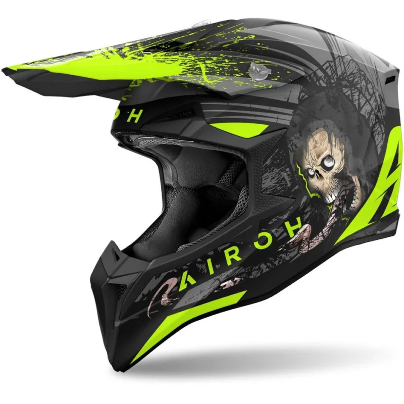 Quantità Limitata Airoh WRAAAP DARKNESS Matt Cross Enduro Motorcycle Helmet
