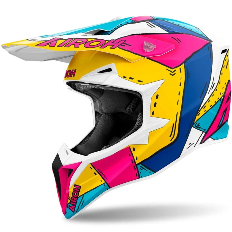 Airoh WRAAAP PAINT Matt Motorcycle Cross Enduro Helmet Spedizione Gratuita