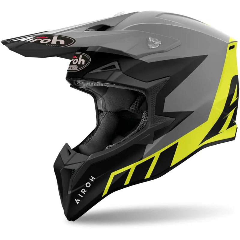 Airoh WRAAAP REALOADED Matt Yellow Cross Enduro Motorcycle Helmet Prezzo Ridotto
