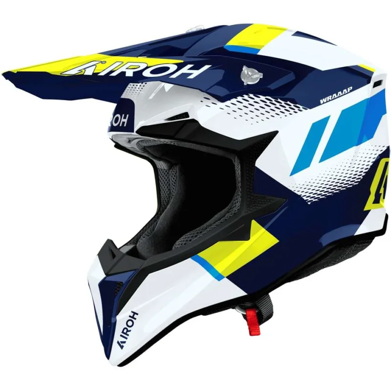 Di Tendenza Airoh WRAAAP VISION Motocross Enduro Helmet Gloss Yellow Blue