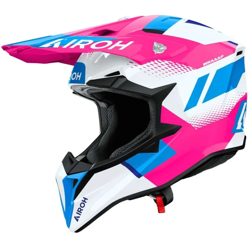 Airoh WRAAAP VISION Motocross Enduro Helmet Glossy Pink Subito Disponibile