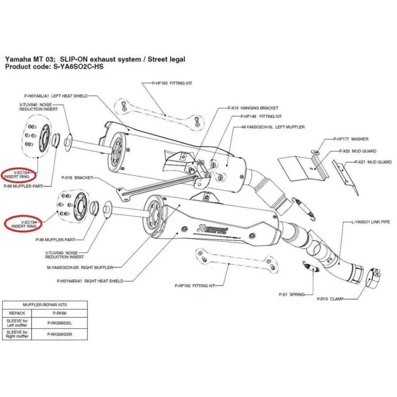 Akrapovic Exhaust End Cap V-EC194 Quantità Limitata