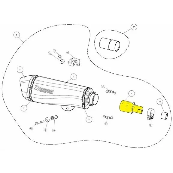Akrapovic Exhaust Manifold L-PI5SO1 Specific For PIAGGIO MP3500 (10-20) Offerta Limitata