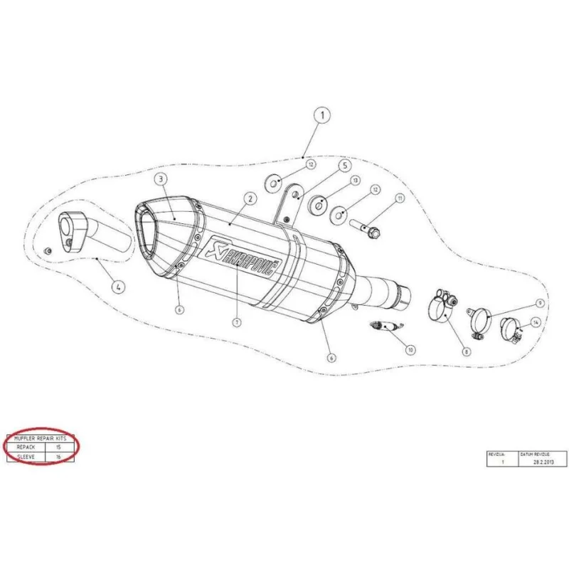 Akrapovic Exhaust Sleeve Kit P-RKS238ZT30 Bestseller