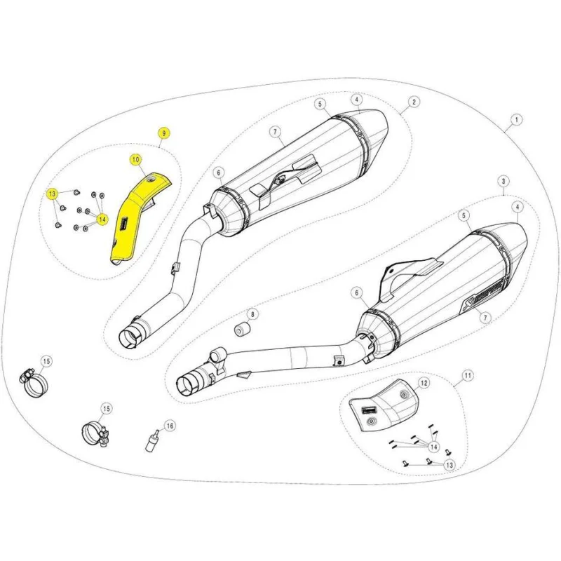 Promozione Akrapovic Heat Shield P-HSB16R1D/A1 For BMW K 1600 GT / GTL (11-24)