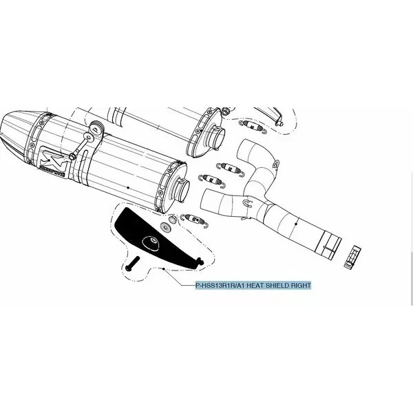 Saldi Akrapovic Heat Shield P-HSS13R1R/A1 Specific for SUZUKI B-King 1340