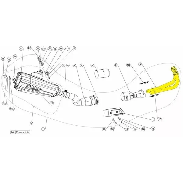 Akrapovic H-Y5R1 Exhaust Manifolds Specific For YAMAHA T-MAX530 (17-19) Occasione Imperdibile