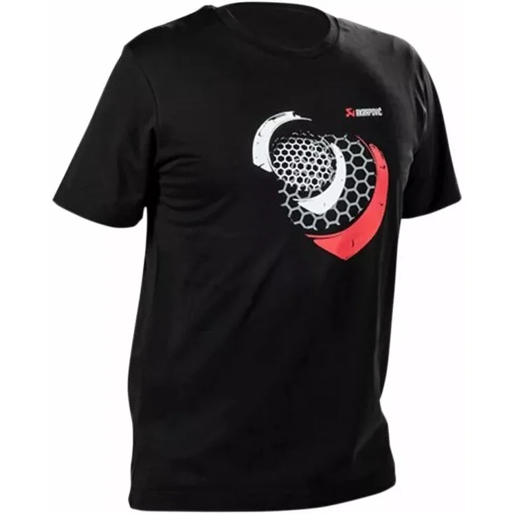 Akrapovic Men's Mesh T-Shirt 801755 Black White Red XL Super Prezzo