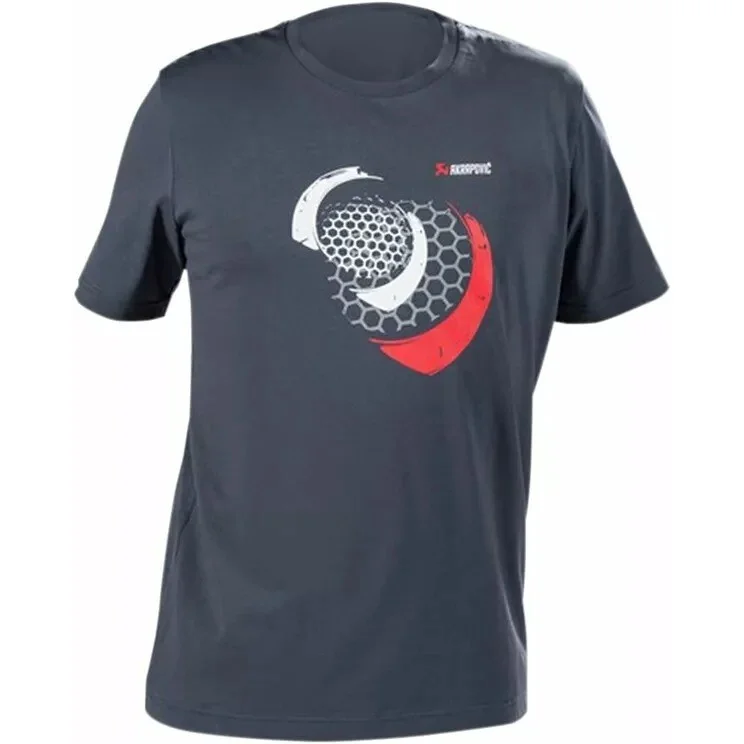 Akrapovic Men's Mesh T-Shirt 801762 Black Grey Red XXL Esclusivo