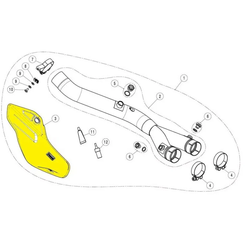 Akrapovic P-HSY10L3 Heat Shield Specific for YAMAHA MT-10/SP (22-24) Sconto