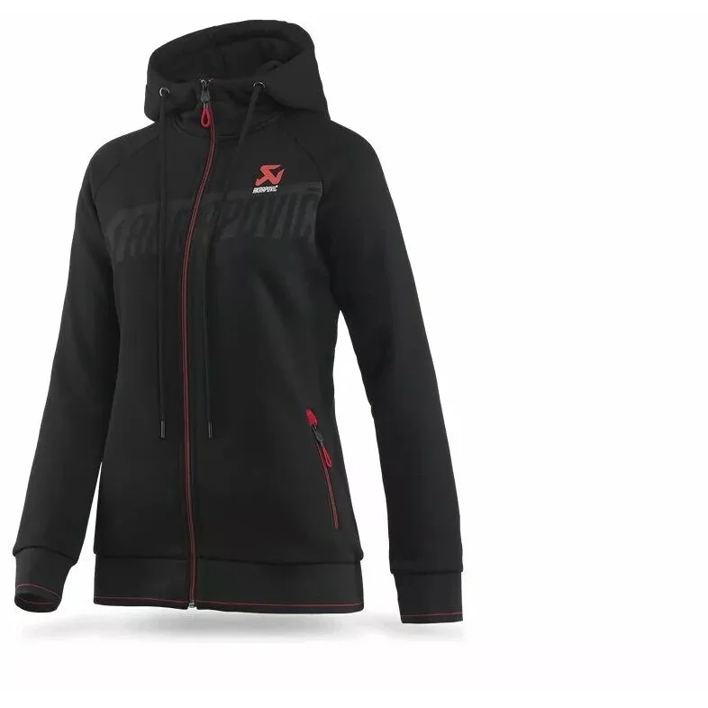 Akrapovic Women's Zip-Up Hoodie 802062 Black S Solo Oggi