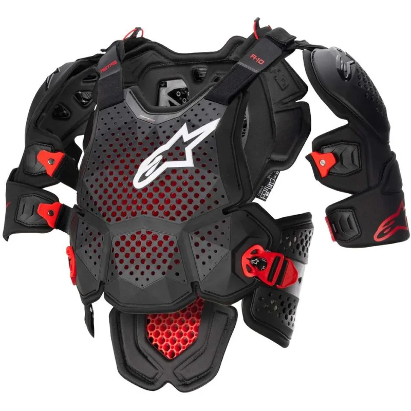 Alpinestars A-10 V2 FULL CHEST PROTECTOR Motorcycle Harness Anthracite Black Red Subito Disponibile