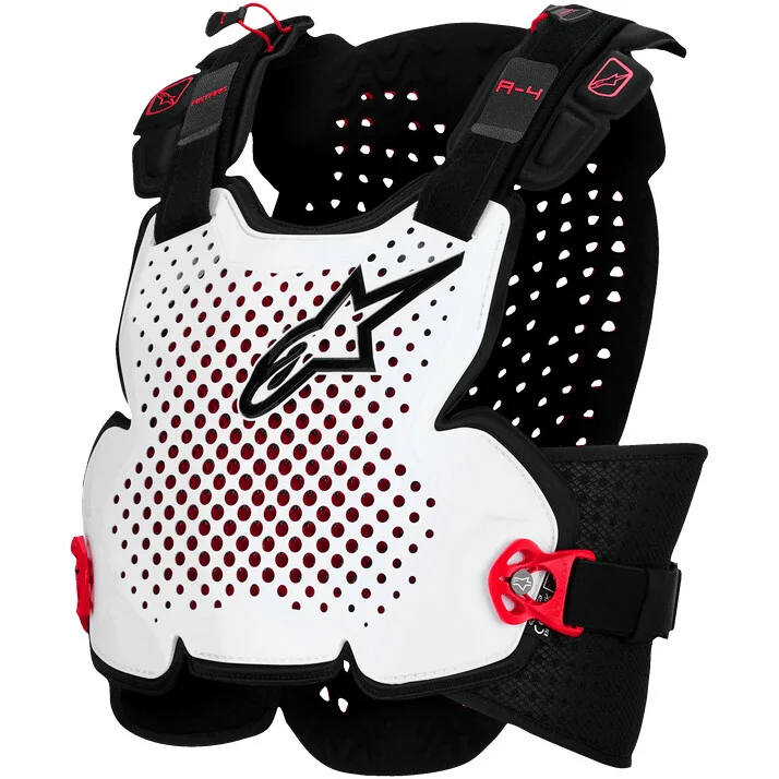 Promozione Esclusiva Alpinestars A-4 PLASMA Cross Enduro Chest Protector Black Red White