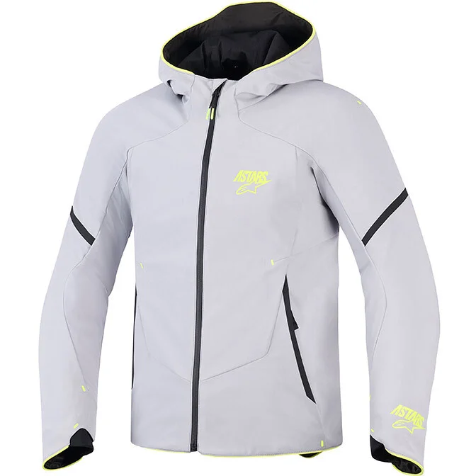 Reso Gratuito Alpinestars Aeroshell WP Motorcycle Jacket Grey Yellow