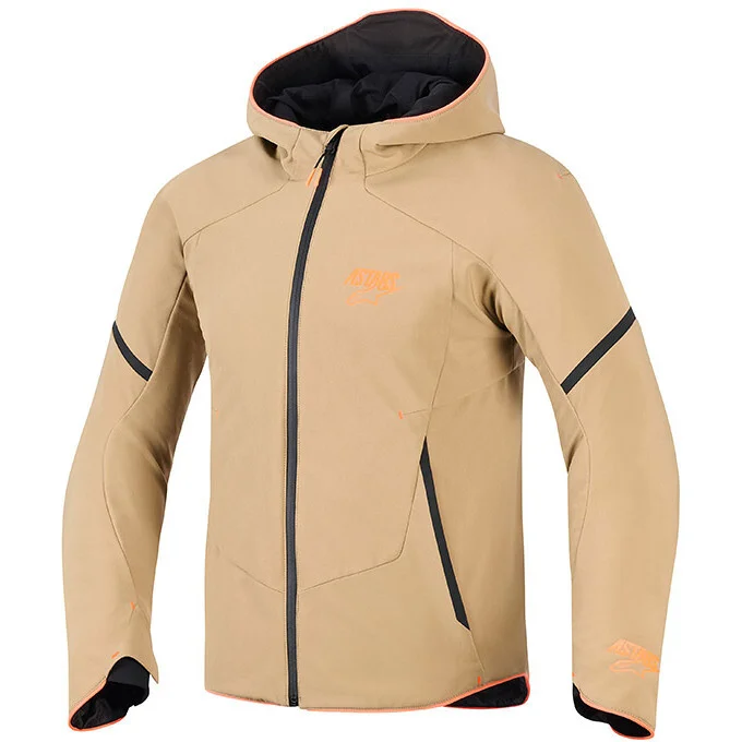 Alpinestars Aeroshell WP Motorcycle Jacket Khaki Orange Nuova Collezione