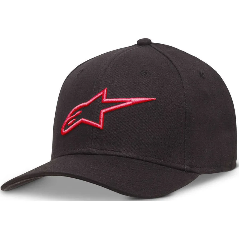 Alpinestars AGELESS CURVE HAT Motorcycle Cap Black Red Solo Oggi