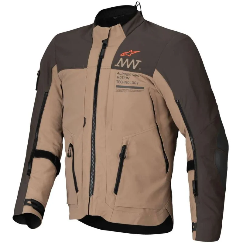 Alpinestars AMT-8 STRETCH DRYSTAR XF Fabric Motorcycle Jacket Dark Brown Dark Khaki Soddisfatti O Rimborsati