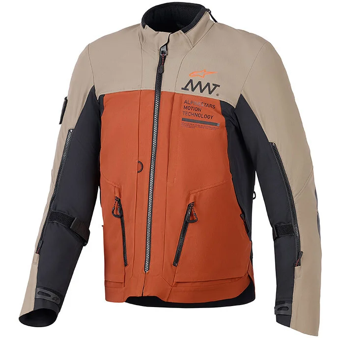 Bestseller Alpinestars AMT-8 Stretch Drystar XF Fabric Motorcycle Jacket Walnut
