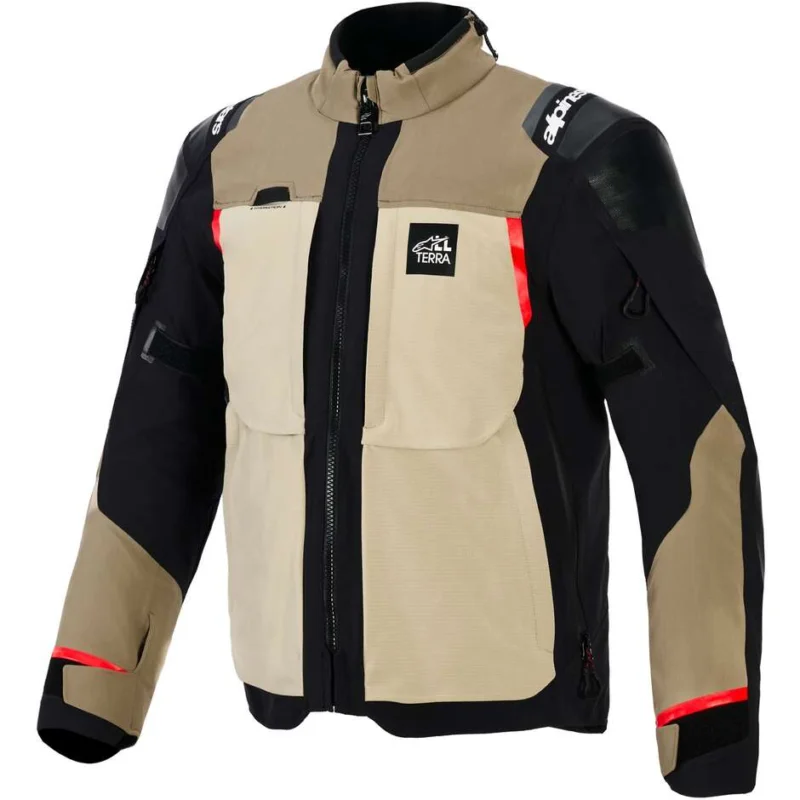 Spedizione Espresso Alpinestars ANDES PRO DRYSTAR XF Motorcycle Jacket Walnut Aluminum