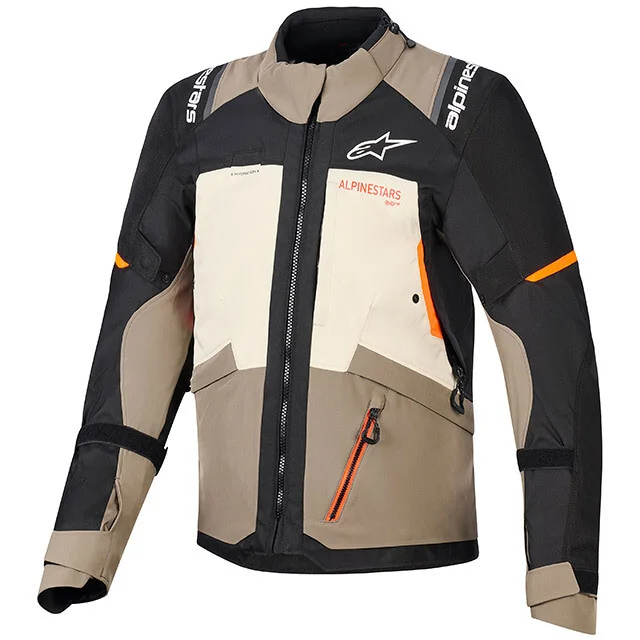 Alpinestars Andes V4 Drystar Walnut Mastic Fabric Motorcycle Jacket Prezzo Conveniente