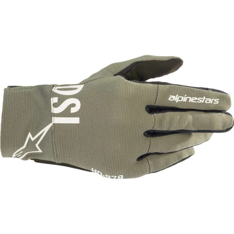Economico Alpinestars AS-DSL SHOTARO Green Fabric Motorcycle Gloves
