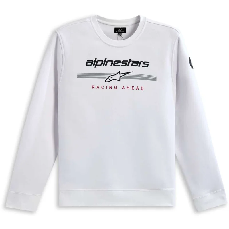 Prezzo Conveniente Alpinestars Better Crew White Motorcycle Sweatshirt