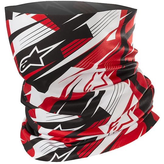 Non Perdere Alpinestars BLURRED Lightweight Neck Warmer Neck tube Black White Red