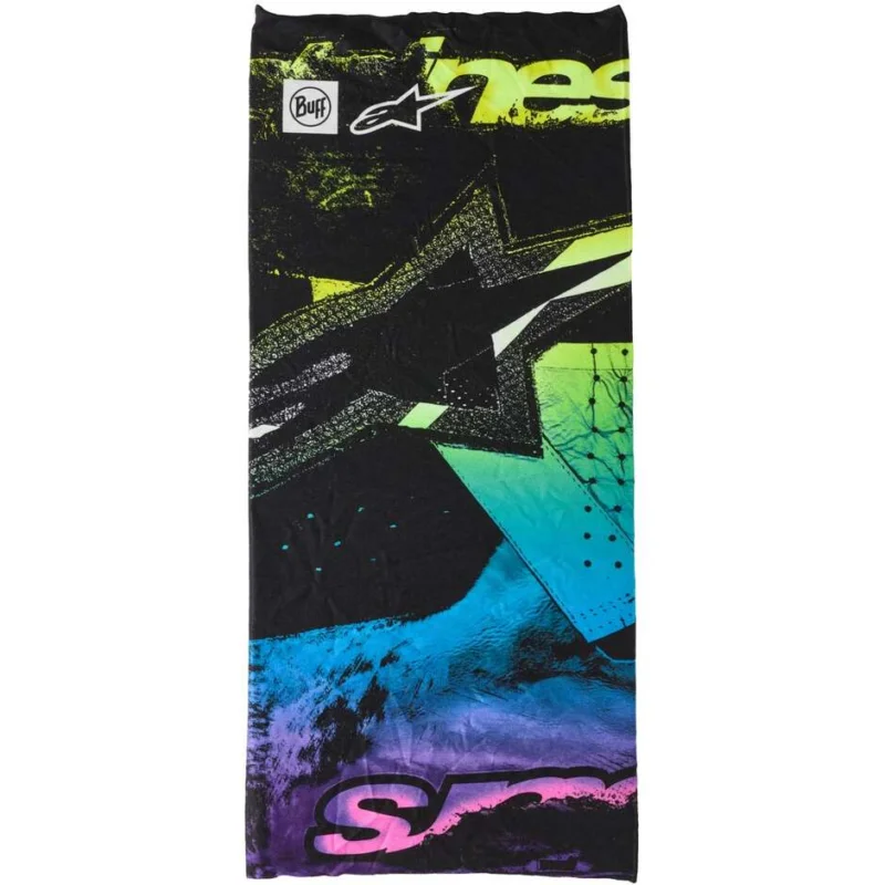 Alpinestars BUFF IGNITE Neck Warmer Black Bright Red Spedito Oggi