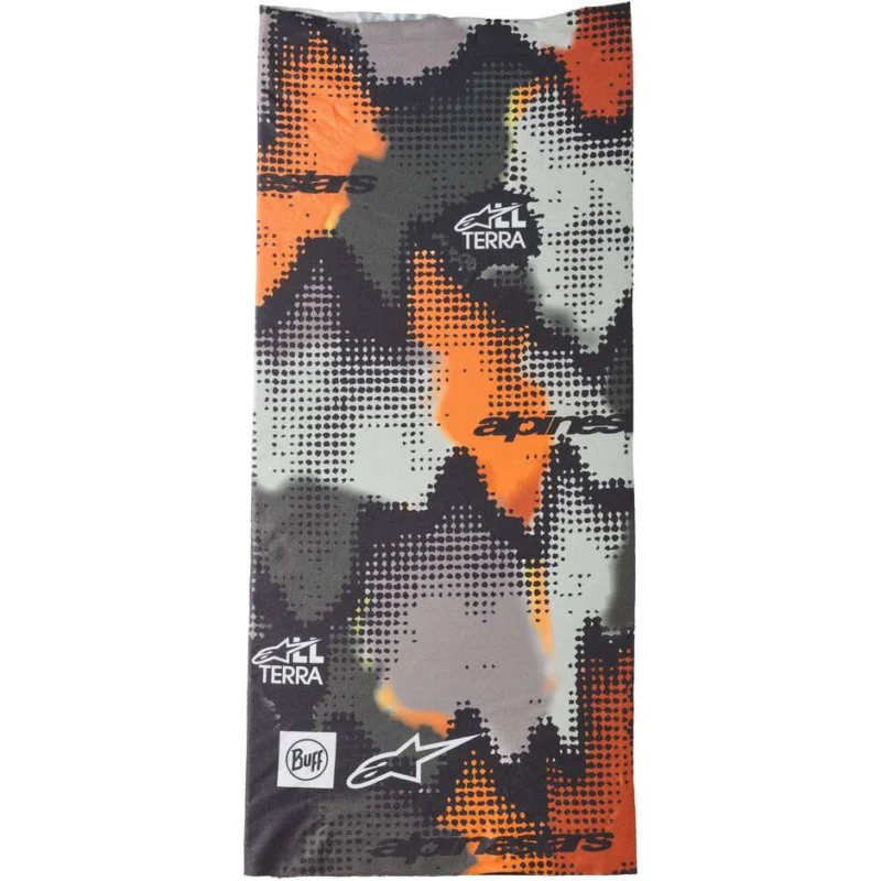 Alpinestars BUFF NAZCA NECK TUBE Neck Warmer Grey Camo Orange Fluo Ultima Occasione