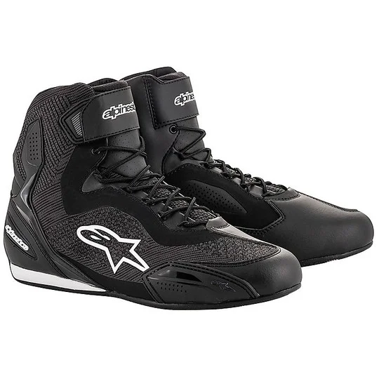Prezzo Ridotto Alpinestars Certified Motorcycle Shoes FASTER-3 RIDEKNIT Black