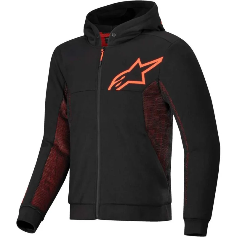 Alpinestars CHROME AIR SPORT Sweatshirts Black Fluorescent Red Promozione