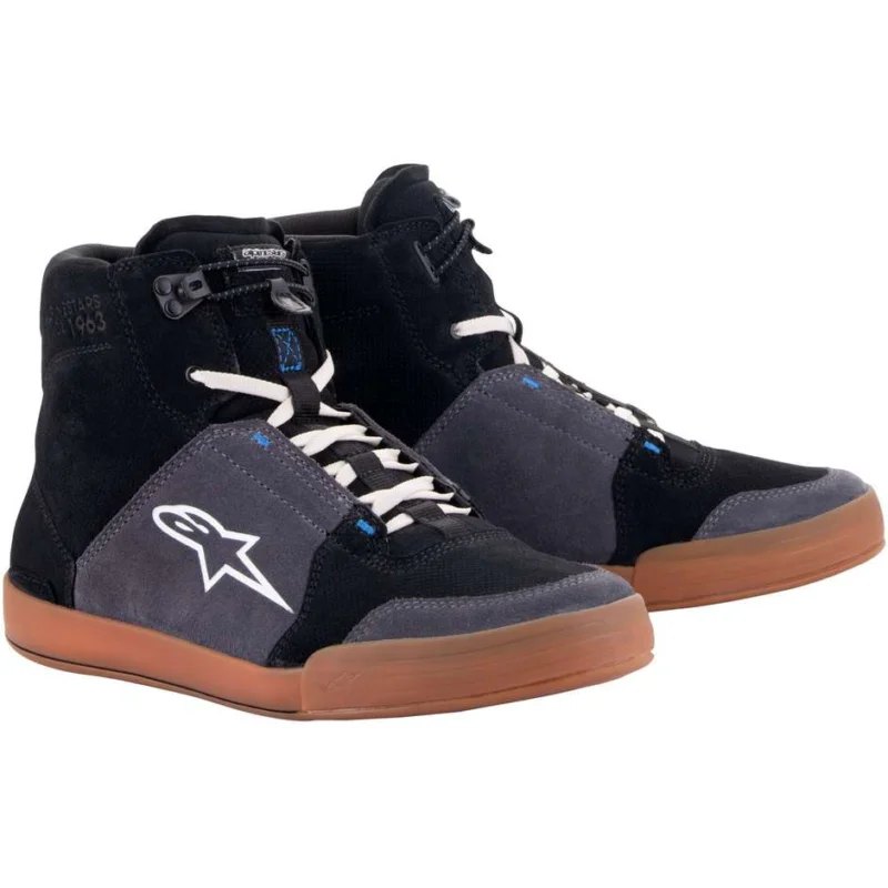 Alpinestars CHROME Casual Motorcycle Shoes Black Asphalt Blue Ultima Occasione