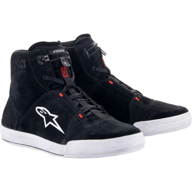 Spedizione Gratuita Alpinestars CHROME Casual Motorcycle Shoes Red Fluo Gray Black