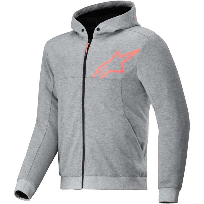 Popolare Alpinestars CHROME V2 SPORT Sweatshirts Gray Red Fluo