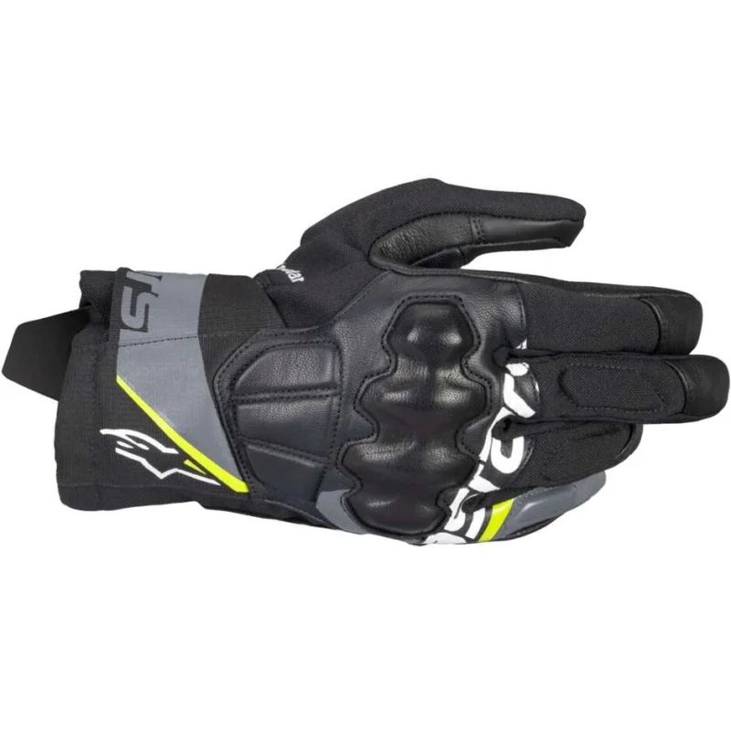 Ordina Subito Alpinestars COROZAL V3 DRYSTAR Leather Motorcycle Gloves Black Deep Grey Fluorescent Yellow
