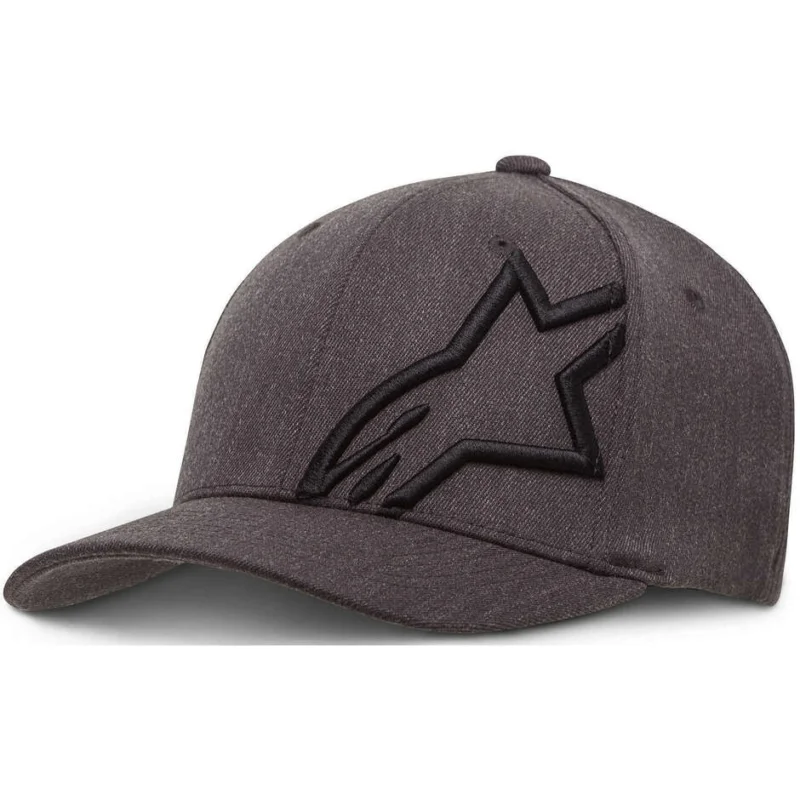 Quantità Limitata Alpinestars CORP SHIFT 2 FLEXFIT Dk heather Gray Black Motorcycle Cap