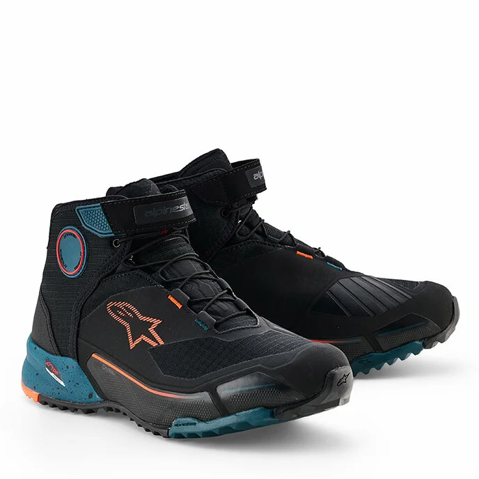 Occasione Alpinestars CR-X DRYSTAR Motorcycle Shoes Black Petrol Orange