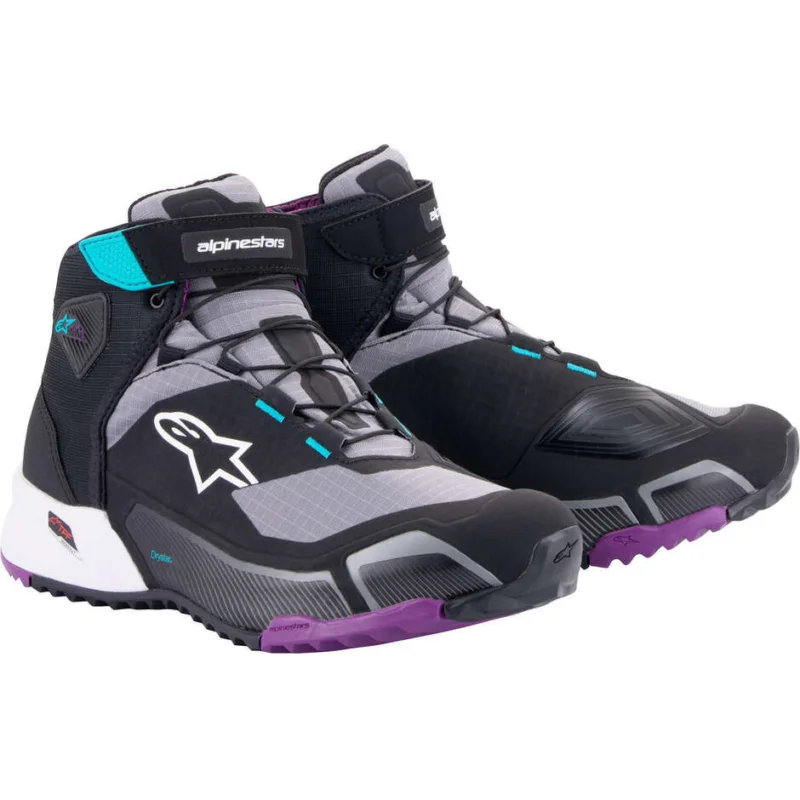 Alpinestars CR-X WOMEN'S DRYSTAR Motorcycle Shoes Grey Black Aqua Green Spedizione Espresso