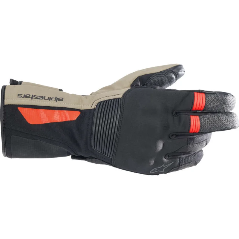Alpinestars DENALI AEROGEL DRYSTAR Touring Motorcycle Gloves Black Khaki Red FLuo Di Tendenza