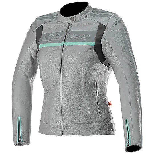 Alpinestars DYNI v2 Cool Motorcycle Leather Woman Jacket Cool Grazy Aqua Vendita Finale