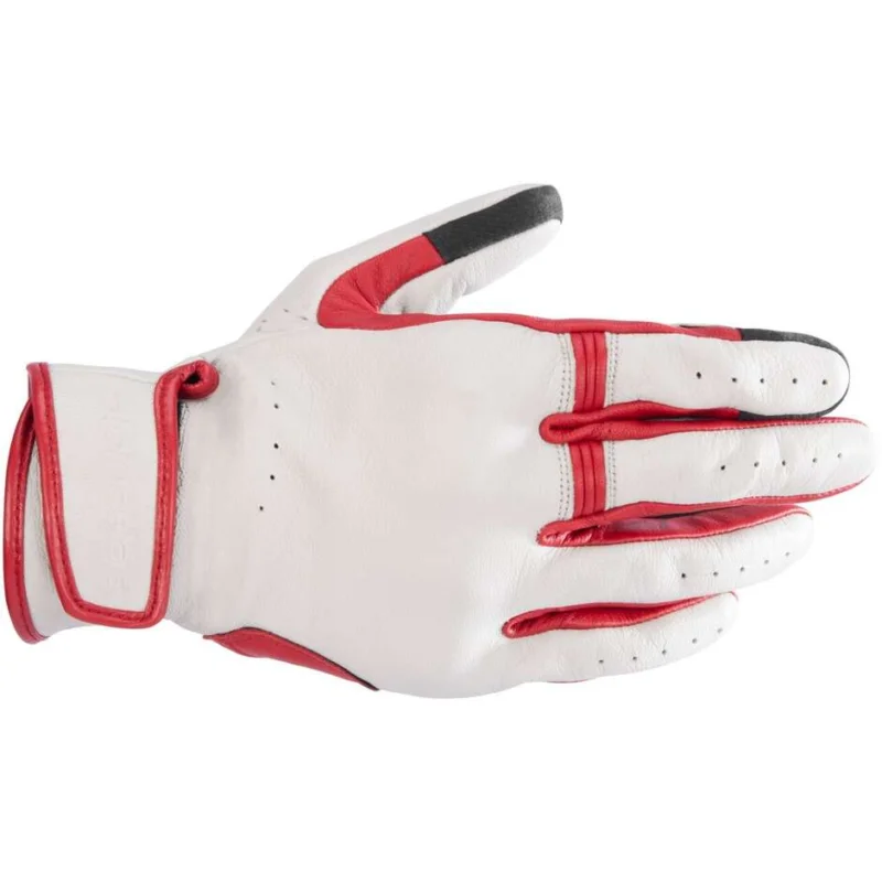 Offerta Del Giorno Alpinestars DYNO Ecru Ruby Red Motorcycle Gloves
