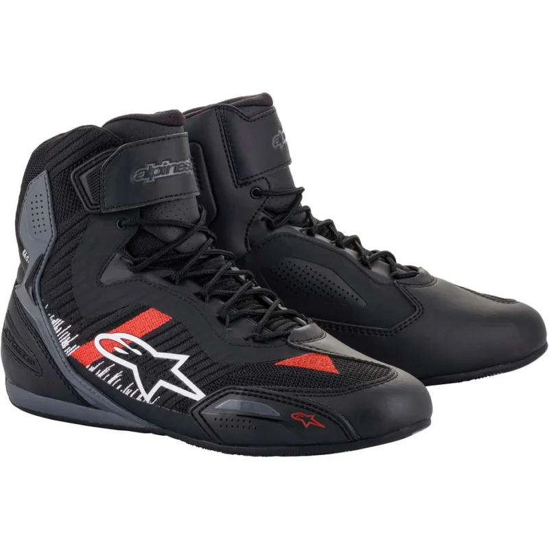 Alpinestars FASTER-3 RIDEKNIT Motorcycle Shoes Black Gray Red Spedito Oggi