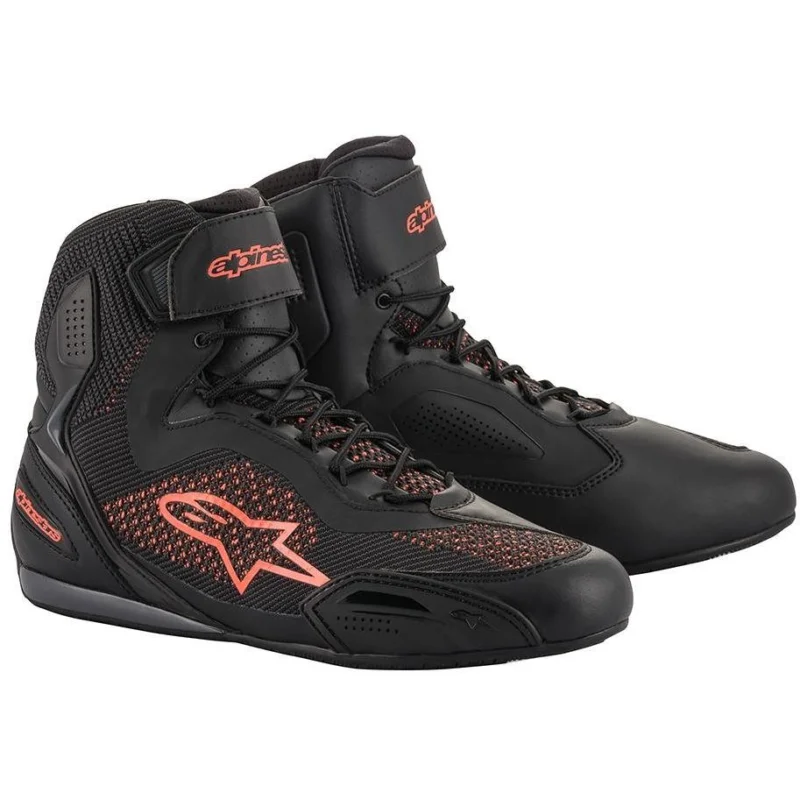 Promo Stagionale Alpinestars FASTER-3 RIDEKNIT Motorcycle Shoes Black Red